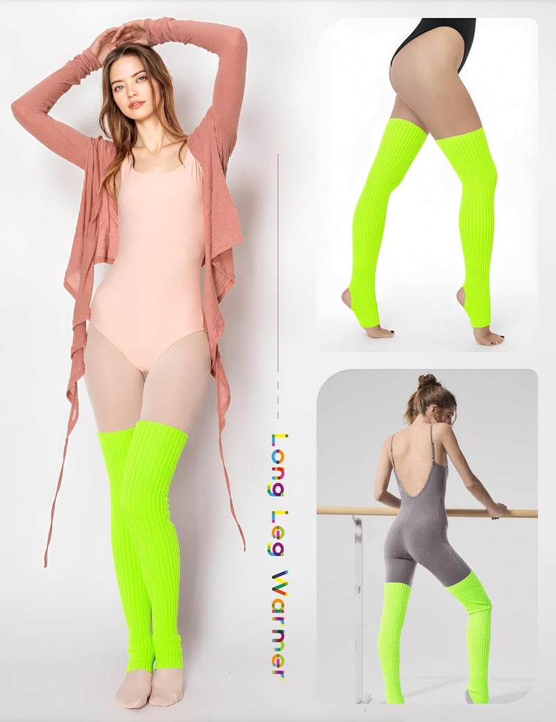 v28 Long Leg Warmer, Women’s Men 80s Party Ribbed Knit Dance Sports - Image 4